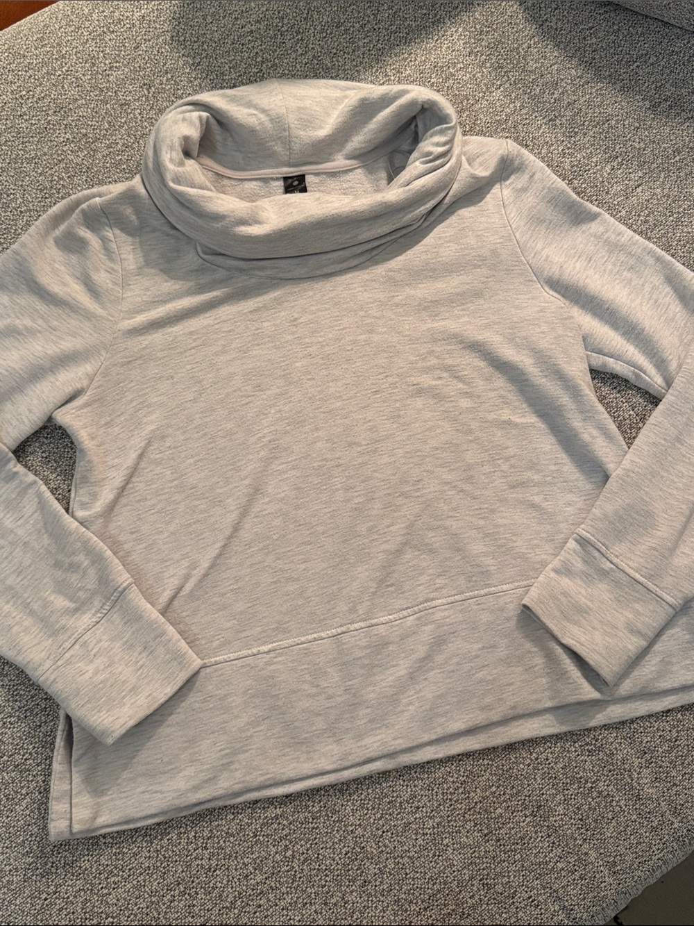 Yogalicious Light Gray Cowl Neck Sweatshirt